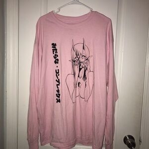 Pink Graphic Long Sleeve Tee